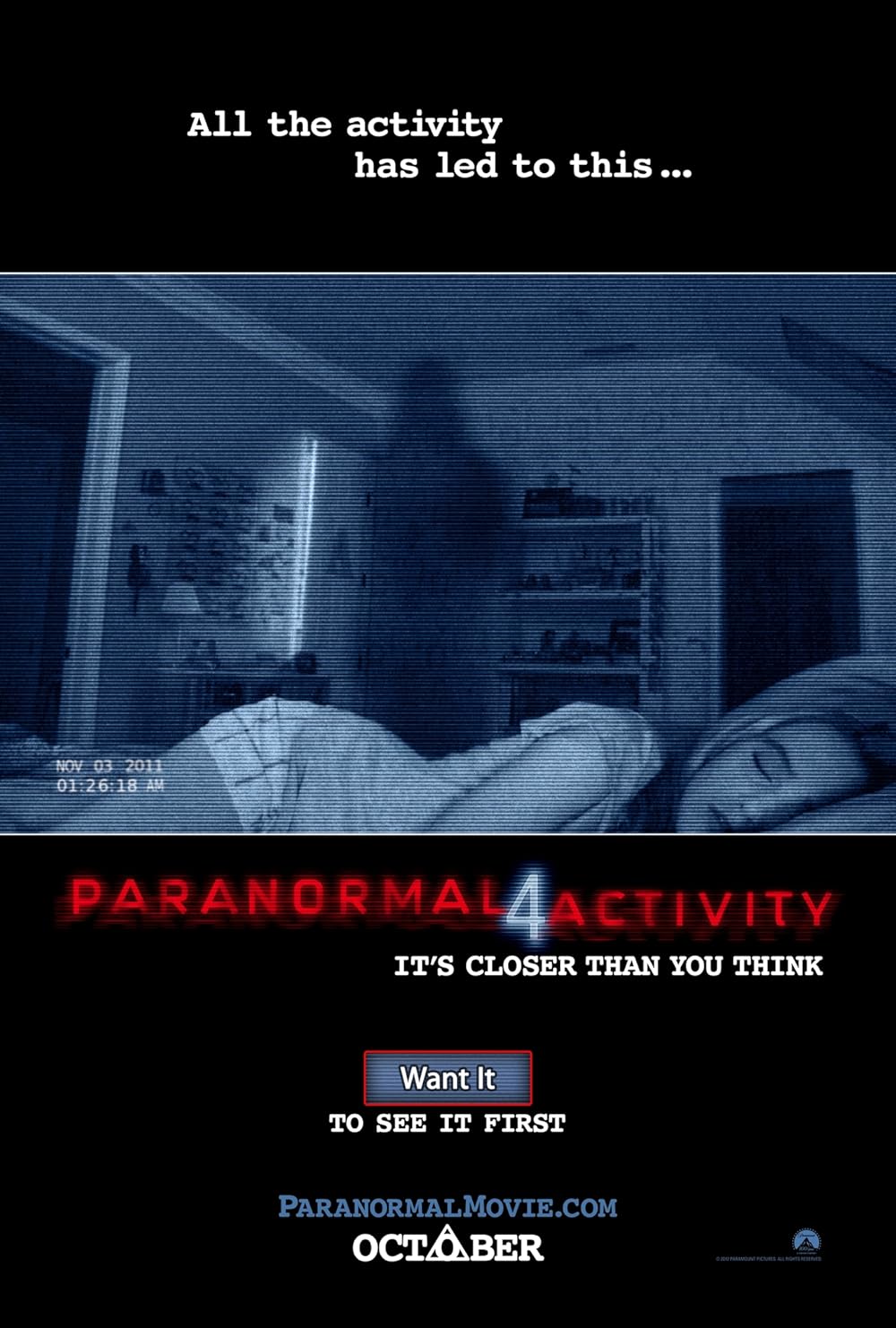 Paranormal Activity 4 (2012) Unrated 1080P Bluray X265 Hevc Esub [Dual Audio][Hindi 5 1 English 5 1] -Msmod