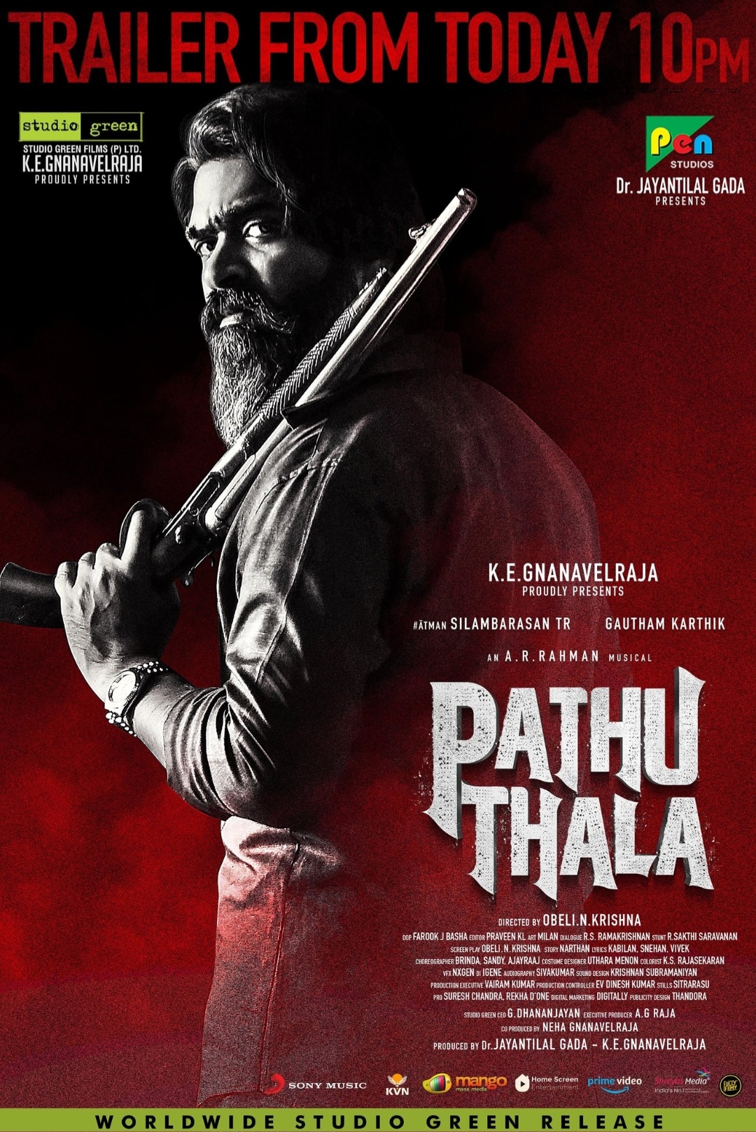 Pathu Thala (2023) Uncut 1080P Webrip X264 Esub [Dual Audio][Hindi 2 0 Tamil 5 1] -Mkvc
