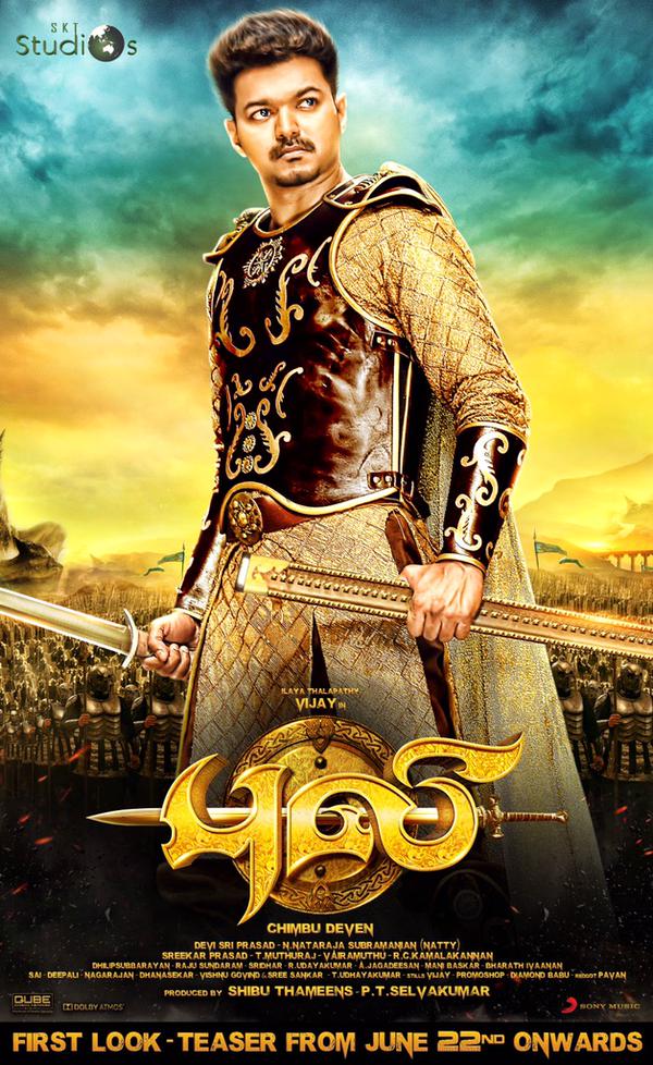 Puli (2015) Uncut 1080P Web-Hd X264 Esub [Dual Audio][Hindi 2 0 Tamil 2 0] -Dmv