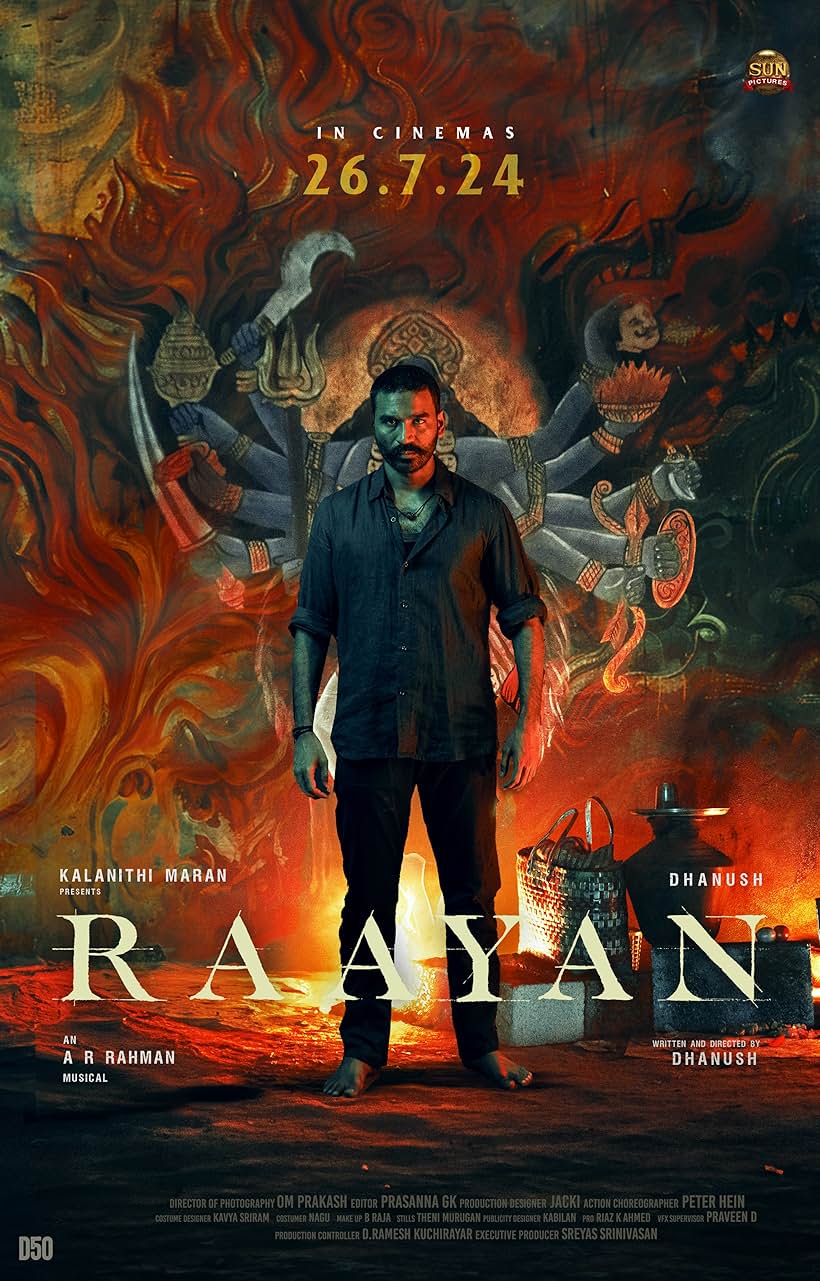 Raayan (2024) Uncut 1080P Webrip X265 Hevc Esub [Dual Audio][Hindi 5 1 Tamil 5 1] -Dmv