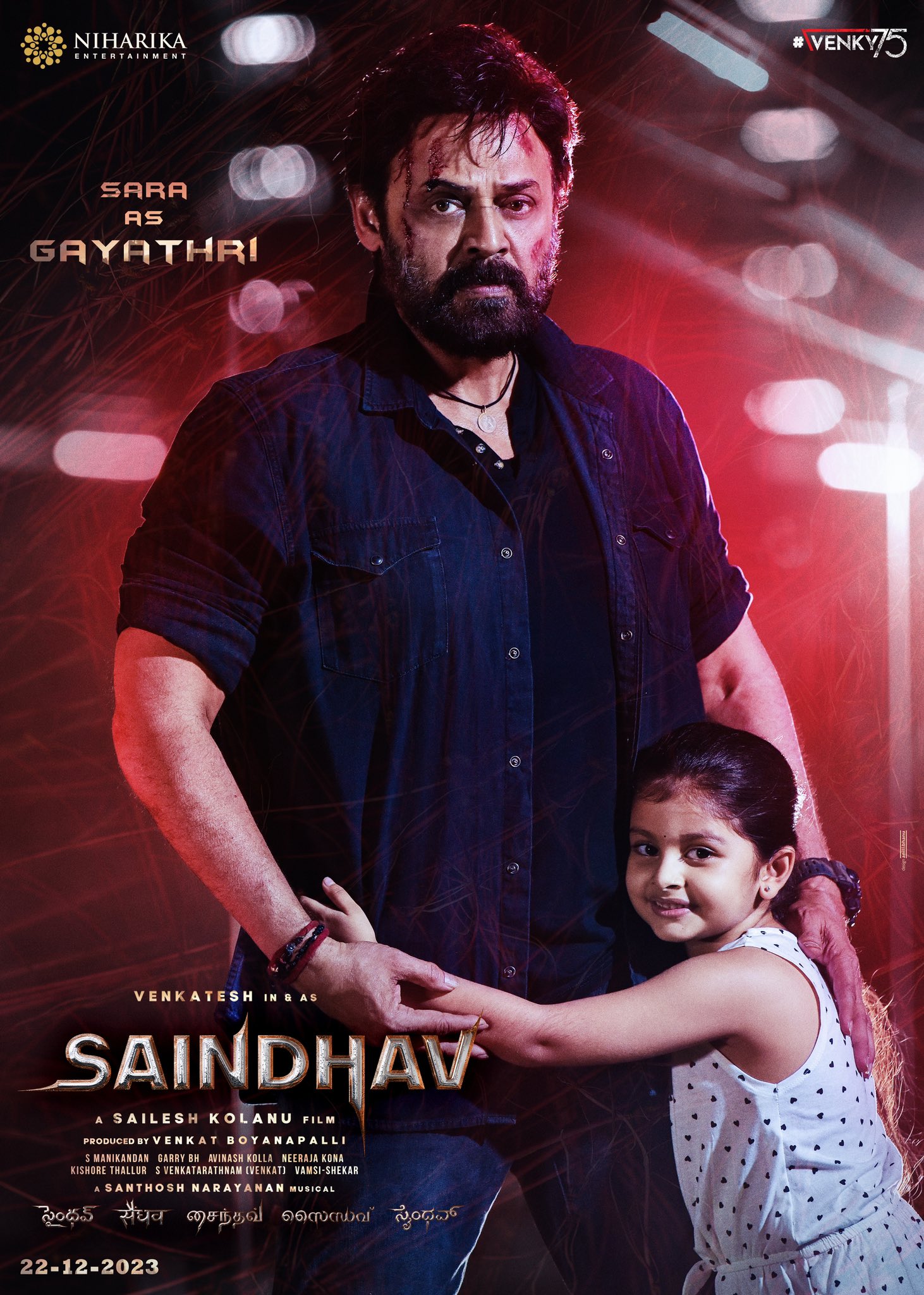 Saindhav (2024) Uncut 720P Webrip X264 Esub [Dual Audio][Hindi 5 1 Telugu 5 1] -Dmv