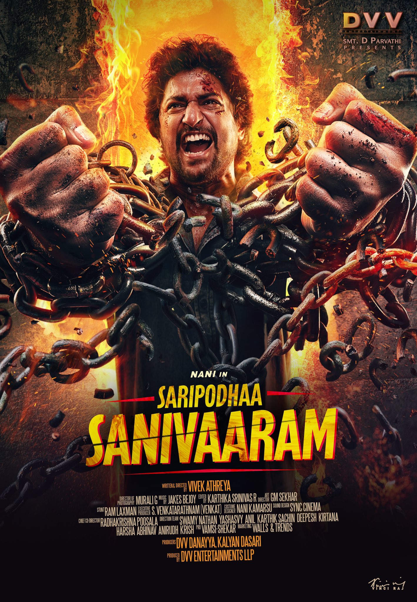 Saripodhaa Sanivaaram (2024) Uncut 1080P Webrip X265 Hevc Esub [Dual Audio][Hindi 5 1 Telugu 5 1] -Dmv