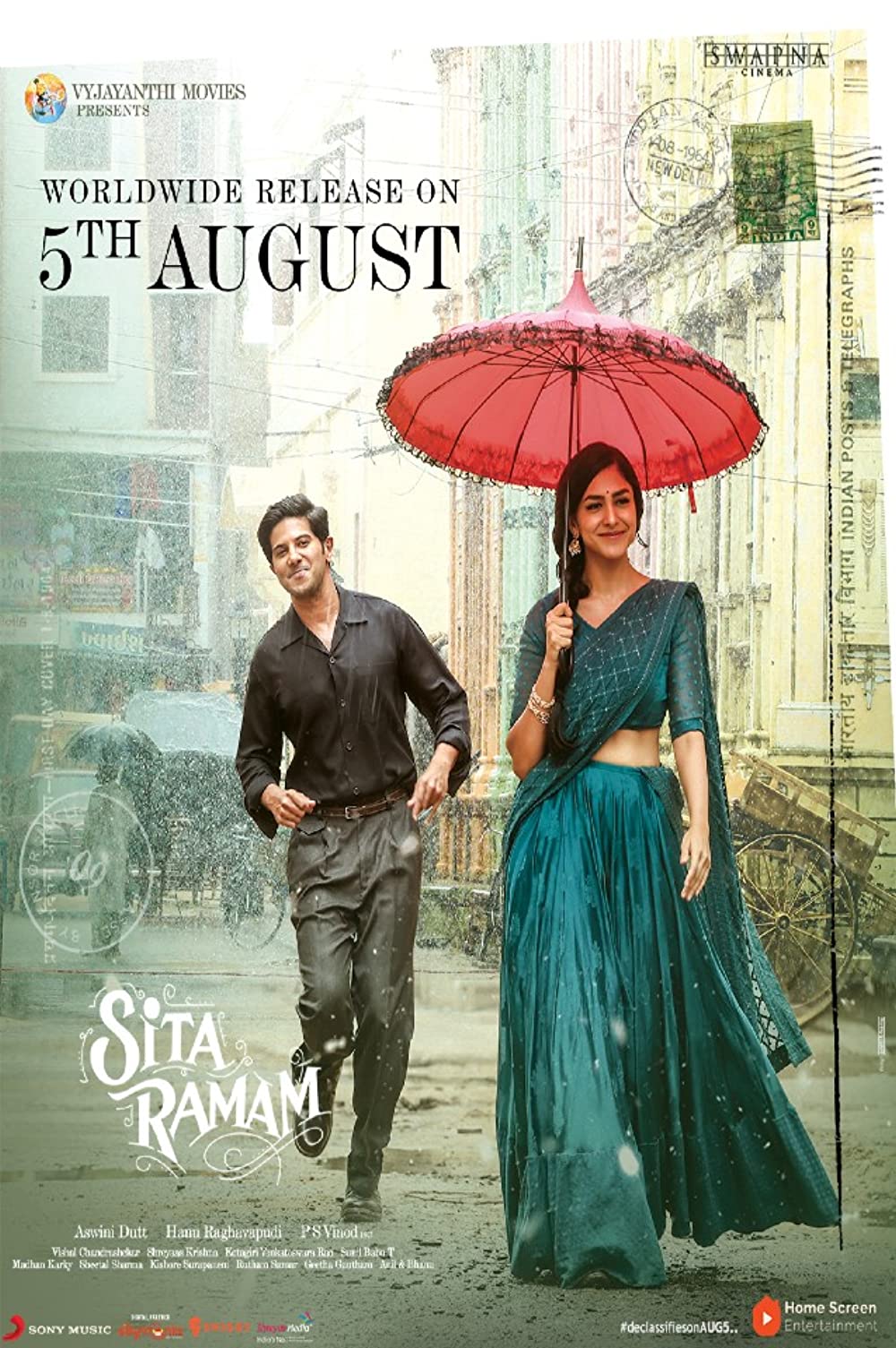 Sita Ramam (2022) Uncut 1080P Webrip X264 Esub [Dual Audio][Hindi 5 1 Telugu 5 1] -Dmv