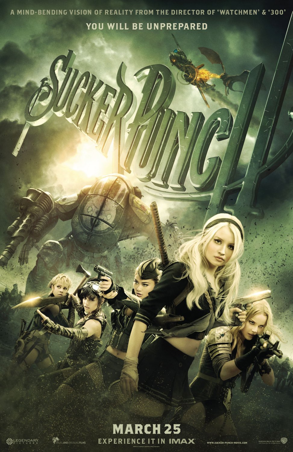 Sucker Punch (2011) Extended 720P Bluray X264 Esub [Dual Audio][Hindi 5 1 English 5 1] -Kmhd