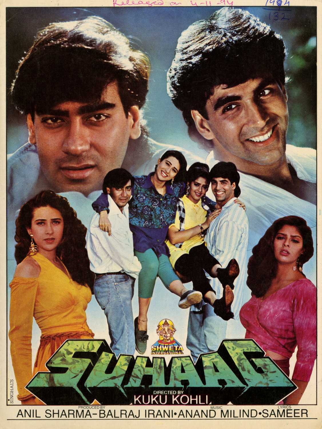 Suhaag (1994) Hindi 1080P Webrip X264 Dd2 0 Esub - Mkvcinemas