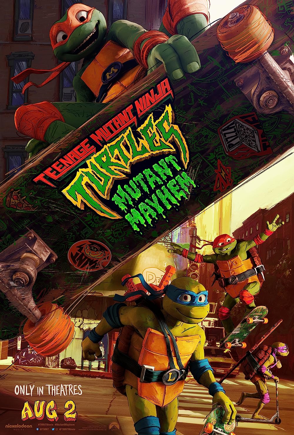 Teenage Mutant Ninja Turtles Mutant Mayhem (2023) 720P Amzn-Web X264 Msubs [Dual Audio][Hindi 5 1 English 5 1] -Mkvc