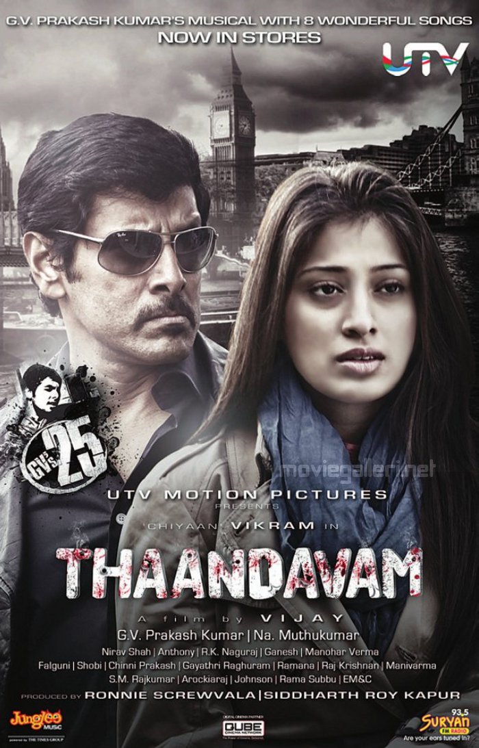 Thaandavam (2012) Uncut 1080P Bluray X264 Esub [Dual Audio][Hindi 2 0 Tamil 5 1] -Dmv