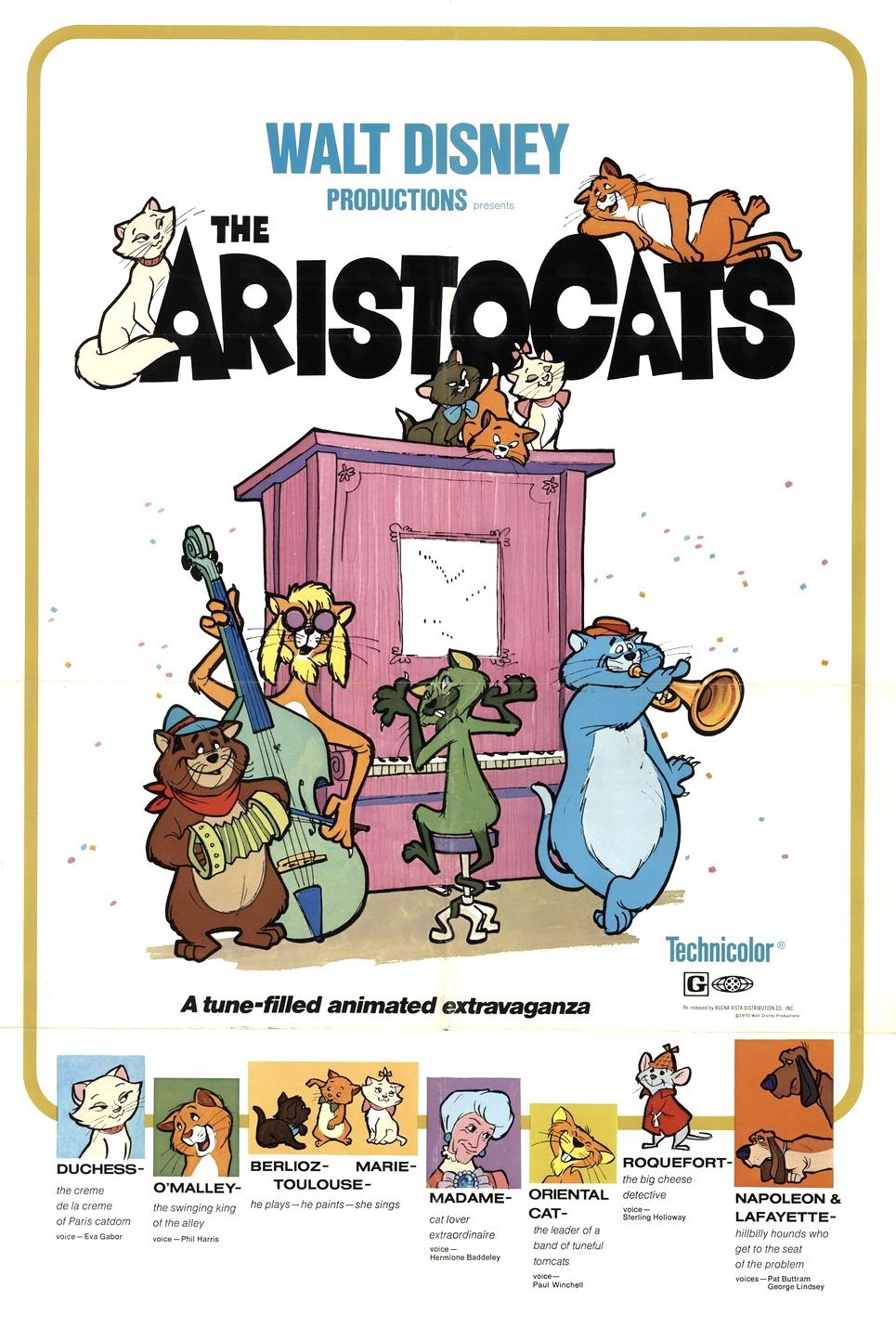 The Aristocats (1970) 1080P Bluray X265 Hevc Esub [Dual Audio][Hindi 2 0 English 5 1] -Msmod