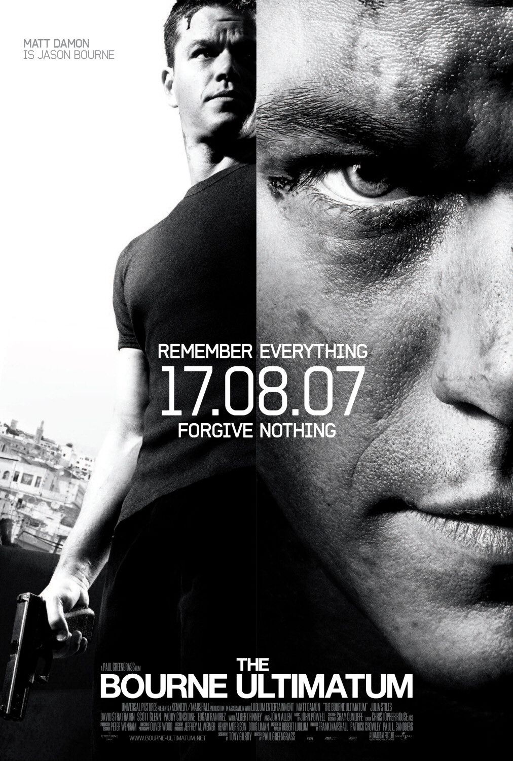 The Bourne Ultimatum (2007) 720P Bluray X264 Esub [Dual Audio][Hindi 5 1 English 5 1] - Mkvc