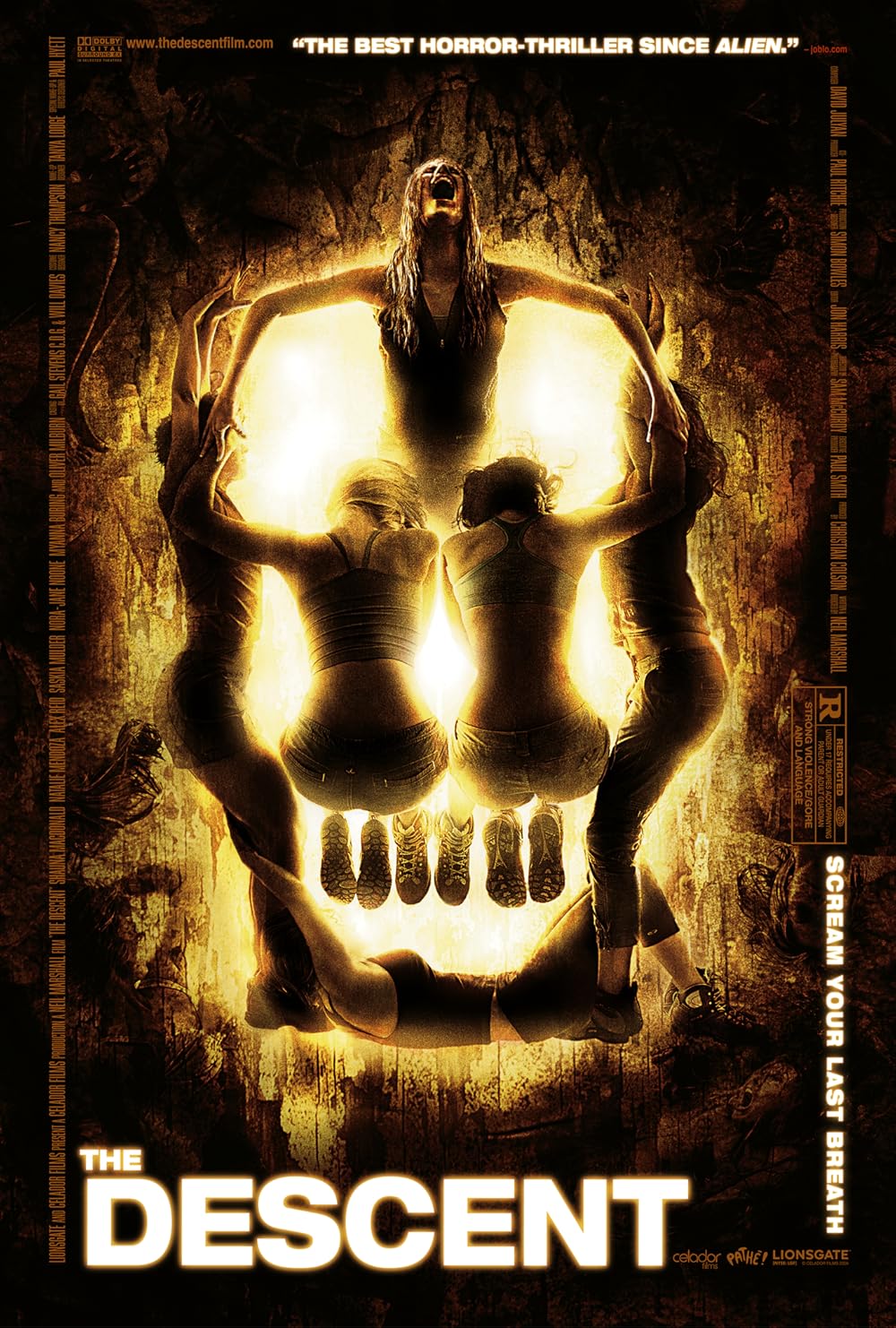 The Descent (2005) Unrated 1080P Bluray X265 Hevc Esub [Dual Audio][Hindi 2 0 English 5 1] -Kmhd