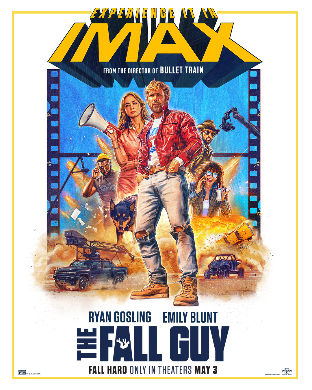 The Fall Guy (2024) Extended 1080P Bluray X265 Hevc Esub [Dual Audio][Hindi 5 1 English 7 1] -Olam