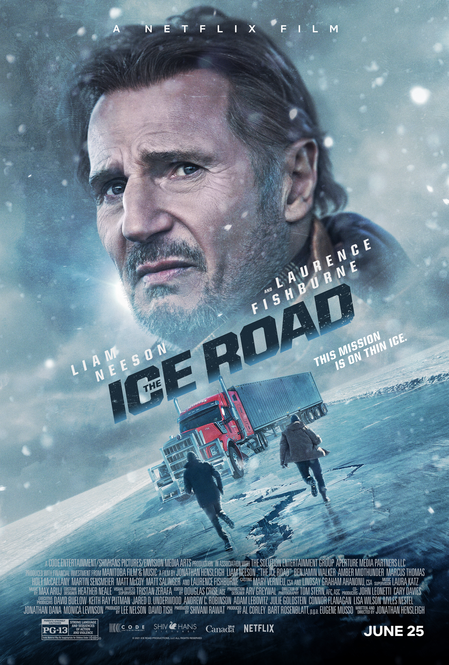 The Ice Road (2021) 1080P Amzn-Web X265 Hevc 10Bit Aac 5 1 Esub-Psa