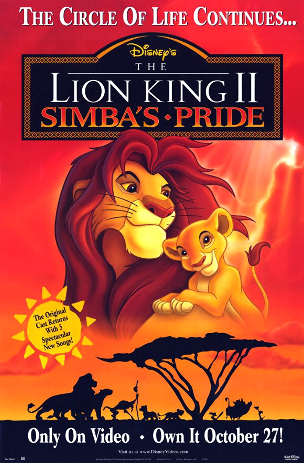 The Lion King 2 Simbas Pride (1998) 720P Bluray X264 Esub [Dual Audio][English 5 1 Hindi 2 0] -Rickykt