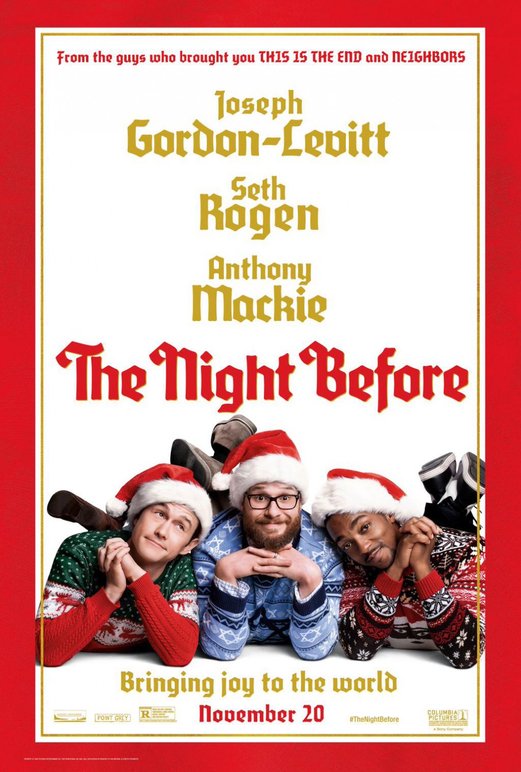 The Night Before (2015) 1080P Bluray X265 Hevc Esub [Dual Audio][Hindi 5 1 English 5 1] -Mkvc