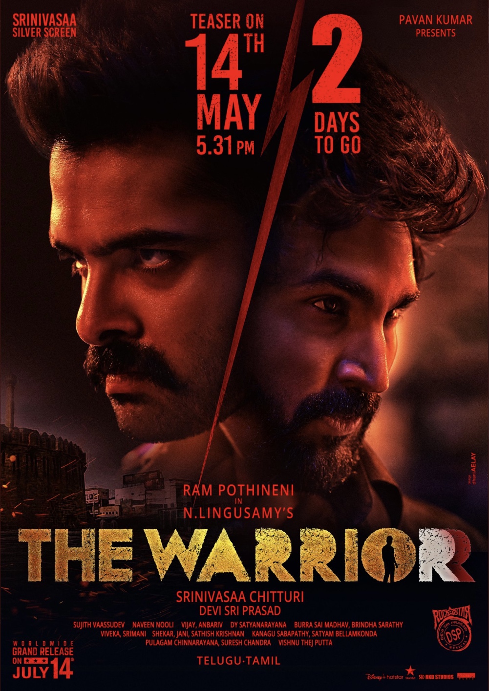 The Warriorr (2022) Uncut 1080P Dsnp Webrip X265 Hevc Esub [Dual Audio][Hindi Dd2 0 Telugu 5 1] -Dmv