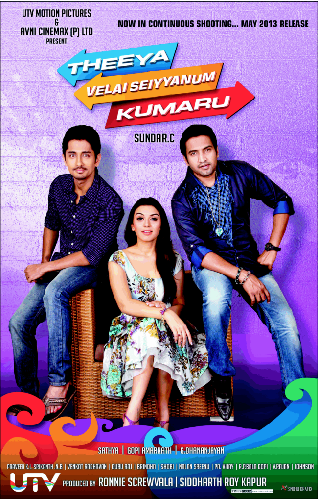 Theeya Velai Seiyyanum Kumaru (2013) [Lotus Dvdrip - Xvid - 1Cdrip - 700Mb - Tamil]
