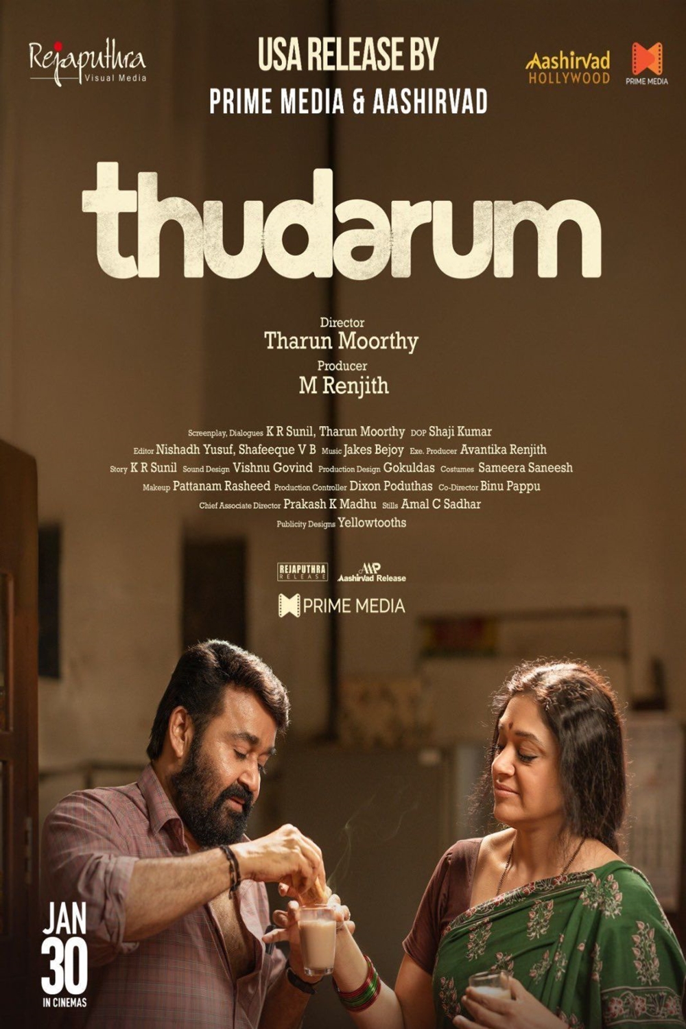 Thudarum (2025) Uncut 1080P Ds4K Webrip X265 Hevc Esub [Dual Audio][Hindi 5 1 Malayalam 5 1] -Dmv