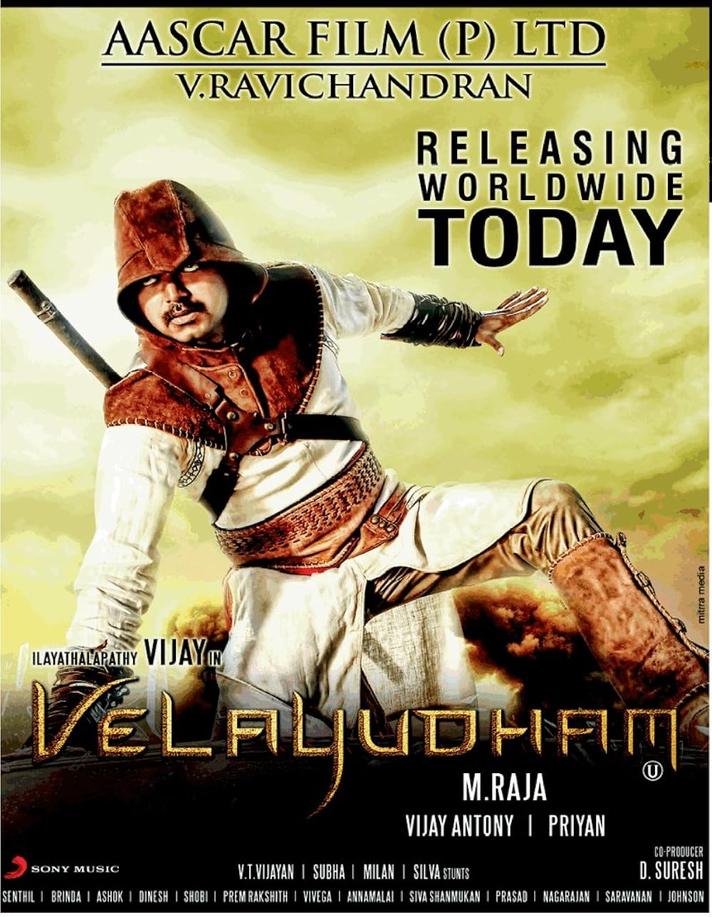 Velayudham (2011) Uncut 1080P Bluray X264 Esub [Dual Audio][Hindi 2 0 Tamil 2 0] -Dmv
