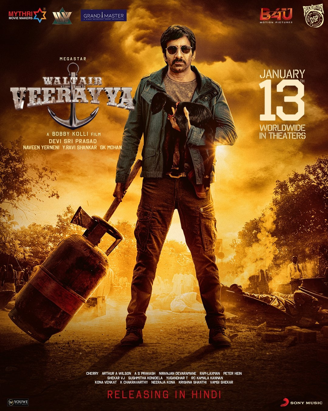 Waltair Veerayya (2023) Uncut 1080P Nf Webrip X264 Msubs [Dual Audio][Hindi 5 1 Telugu 5 1] -Mkvc