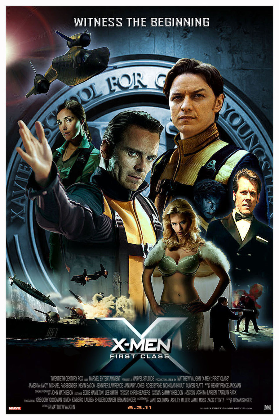 X-Men First Class (2011) 1080P Bluray X265 Hevc Esub [Dual Audio][Hindi 5 1 English 5 1] -Olam