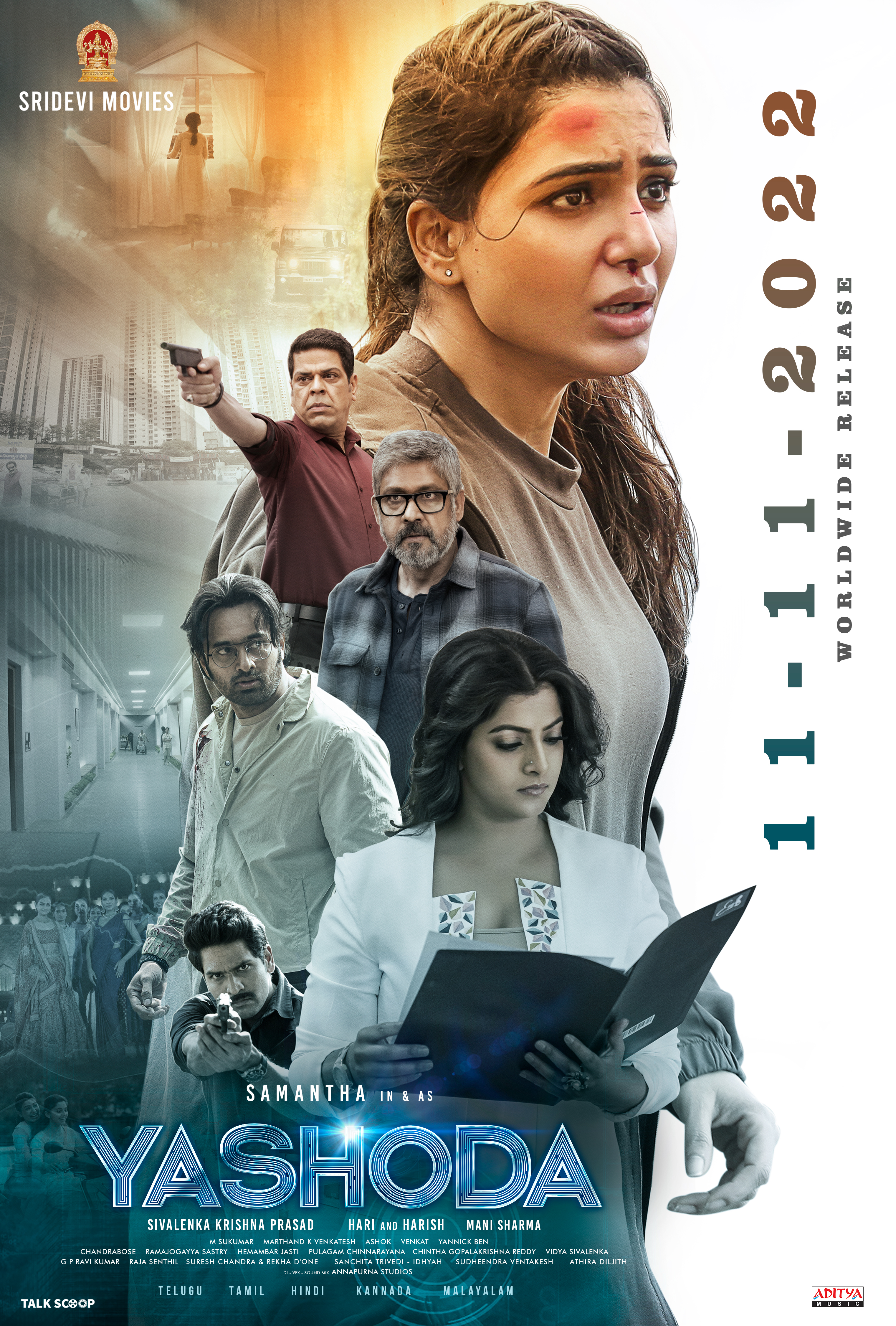 Yashoda (2022) Uncut 1080P Amzn Webrip X264 Esub [Dual Audio][Hindi 5 1 Telugu 2 0] -Dmv